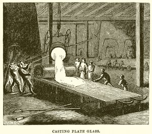 Casting Plate Glass by English School