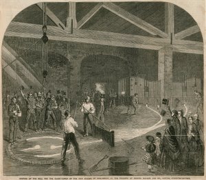 Casting of the Great Bell for the Clock Tower of the New Houses of Parliament by English School