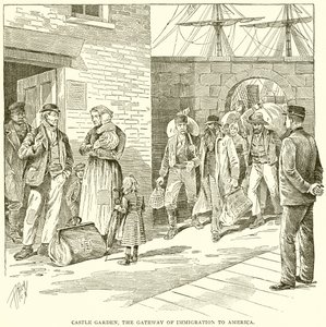 Castle Garden, the Gateway of Immigration to America by English School
