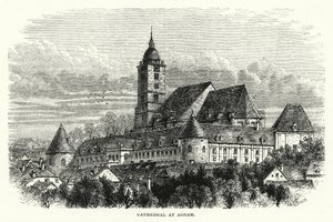Cathedral at Agram (engraving) by English School