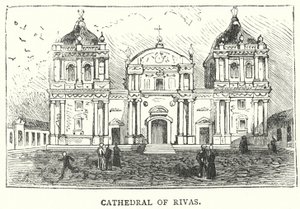 Cathedral at Rivas (engraving) by English School