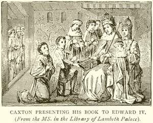 Caxton Presenting his Book to Edward IV by English School