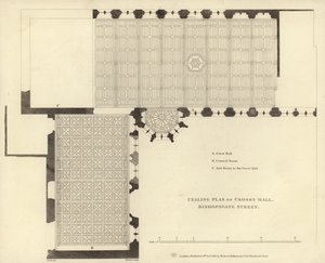 Ceiling Plan of Crosby Hall by English School