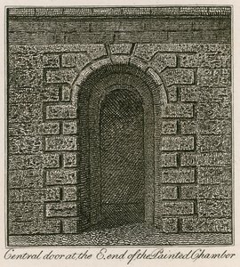 Central door at the east end of the Painted Chamber by English School