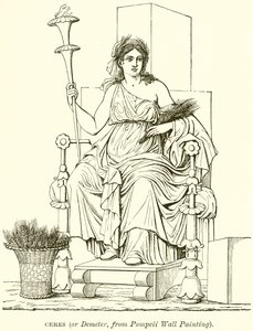 Ceres (or Demeter, from Pompeii Wall Painting) by English School