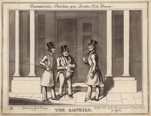 Characteristic Sketches of the London Club Houses: Amphibs by English School