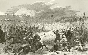 Charge of Prussian Lancers at Weissenburg by English School