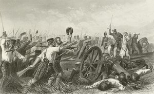 Charge of the Highlanders before Cawnpore, under General Havelock by English School