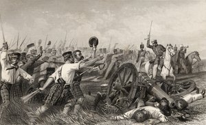 Charge of the Highlanders before Cawnpore under General Havelock, from 