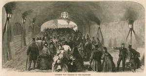Charing Cross Station, London: Covered way leading to the platform by English School