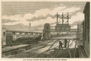 Charing Cross Station, London: The Signal Station on the north end of the bridge by English School