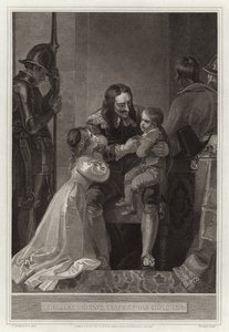 Charles I taking leave of his children by English School