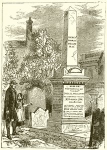 Charles Wesley, Tombstone by English School
