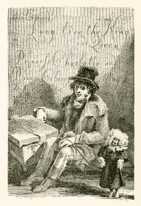 Charles Wood, a Blind Man, with an Organ and a Dancing Dog by English School