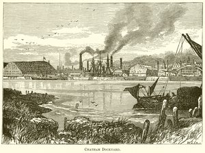 Chatham Dockyard by English School