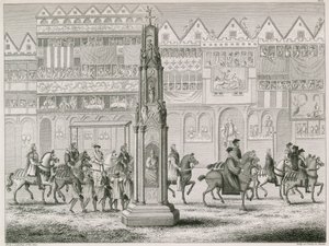 Cheapside Cross, as it appeared in the Year 1547 by English School