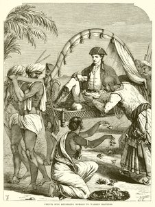 Cheyte Sing Rendering Homage to Warren Hastings by English School