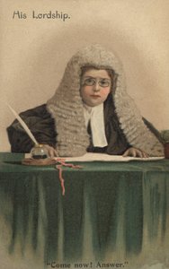 Child dressed as a judge by English School