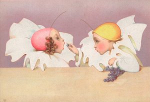 Children Eating Grapes by English School
