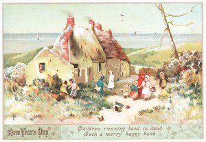 Children running hand-in-hand by English School