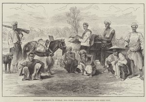Chinese Merchants in Burmah, who were mistaken for Dacoits and fired upon by English School