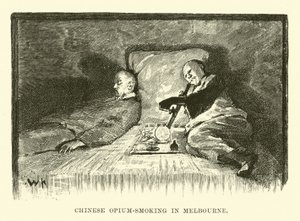Chinese Opium-smoking in Melbourne by English School