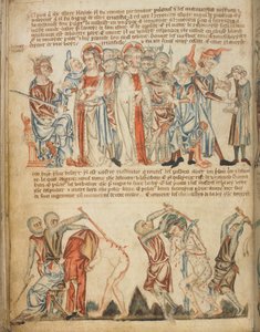 Christ Before Herod and Before Pilate; Herod Washes His Hands; the Flagellation of Christ by English School