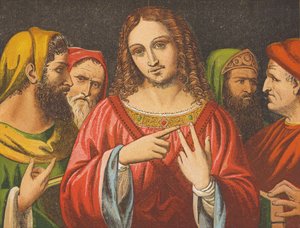 Christ disputing with the Doctors by English School