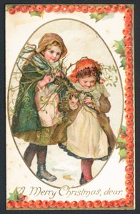 Christmas card - A Merry Christmas, dear by English School