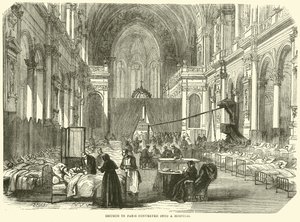 Church in Paris Converted into a Hospital, November 1870 by English School