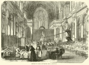 Church in Paris Converted into a Hospital, November 1870 by English School
