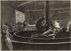 Cider Making in Normandy by English School