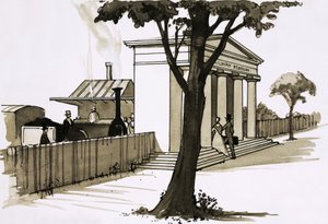 Classical Railway Station by English School