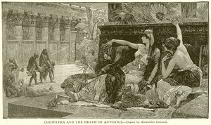 Cleopatra and the Death of Antonius by English School