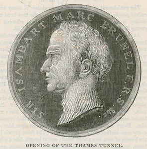Coin Issued at the Time of the Opening of the Thames Tunnel by English School