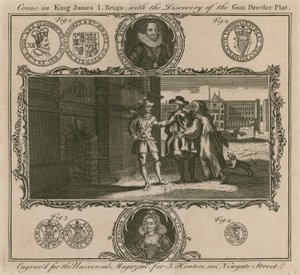 Coins in King James I Reign, with the Discovery of the Gunpowder Plot by English School