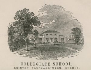 Collegiate School, Brixton Lodge, Brixton, Surrey by English School