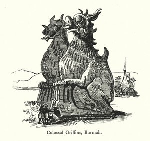 Colossal Griffins, Burmah by English School