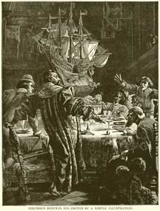 Columbus Rebukes His Critics by a Simple Illustration by English School