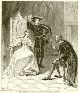 Columbus in Private Audience with Isabella by English School