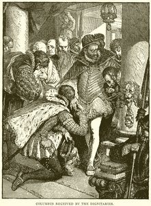 Columbus Received by the Dignitaries by English School