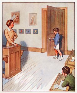 Commands: Walk to the door and close it by English School