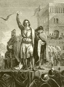 Conradin on the Scaffold at Naples by English School