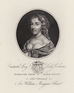 Constantia Lucy, Lady Colerane (engraving) by English School