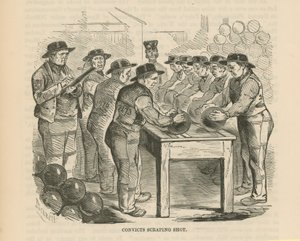Convicts scraping shot by English School