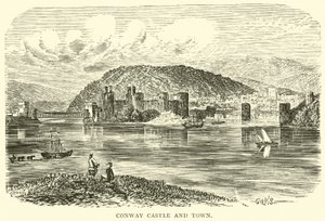 Conway Castle and Town by English School