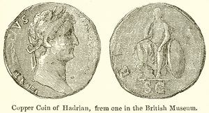 Copper Coin of Hadrian, from one in the British Museum by English School