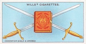 Coronation Bible and Swords by English School