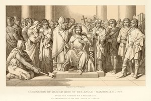 Coronation of Harold King of the Anglo Saxons by English School