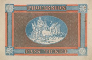 Coronation Procession Pass Ticket by English School